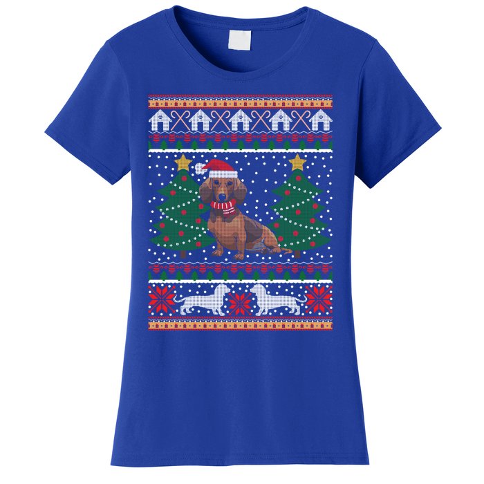 Dachshund Ugly Christmas Funny Holiday Dog Lover Xmas Gift Meaningful Gift Women's T-Shirt