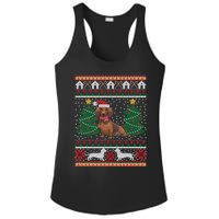 Dachshund Ugly Christmas Funny Holiday Dog Lover Xmas Gift Ladies PosiCharge Competitor Racerback Tank