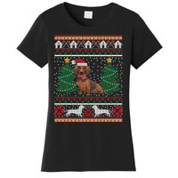 Dachshund Ugly Christmas Funny Holiday Dog Lover Xmas Gift Women's T-Shirt