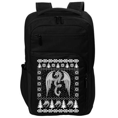 Dragon Ugly Christmas Fantasy Mystical Holiday Xmas Gift Impact Tech Backpack