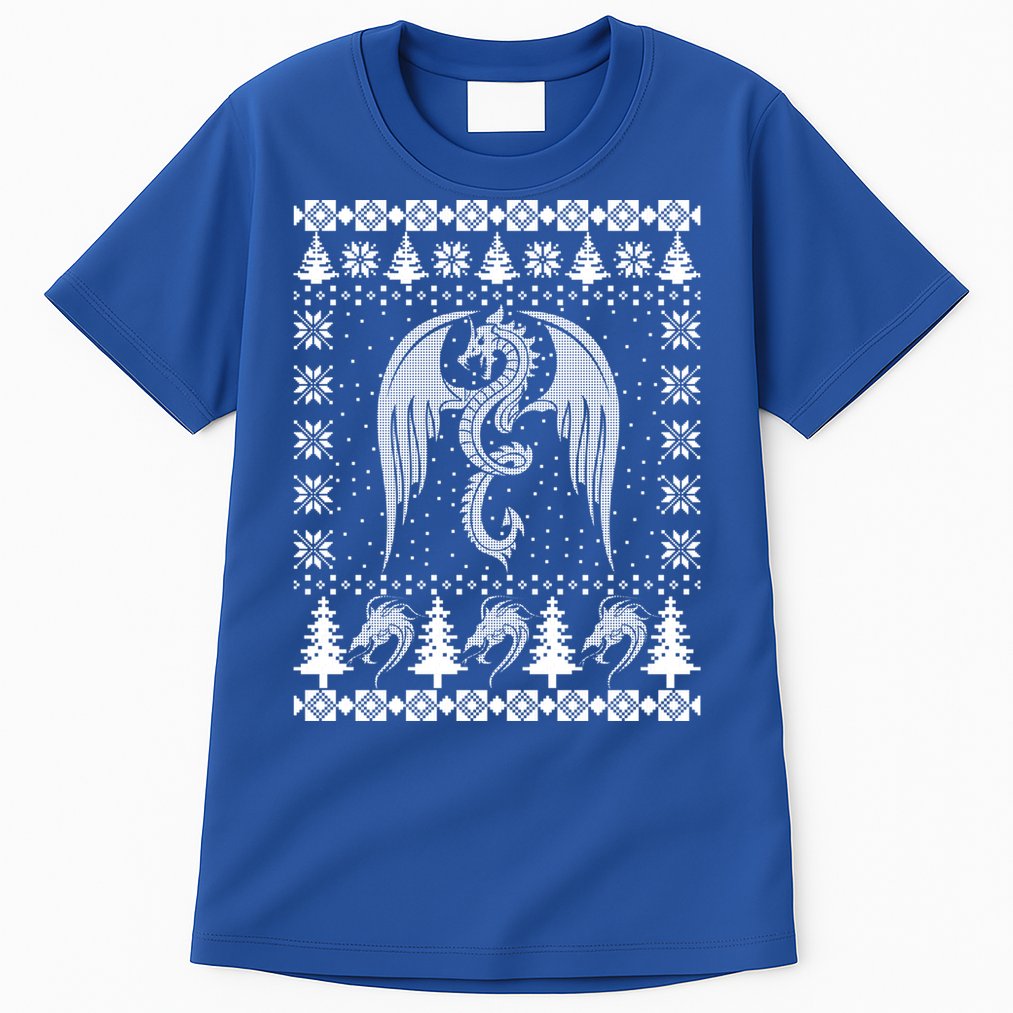 Dragon Ugly Christmas Fantasy Mystical Holiday Xmas Gift Tall T-Shirt