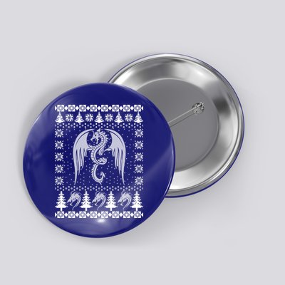 Dragon Ugly Christmas Fantasy Mystical Holiday Xmas Gift Button