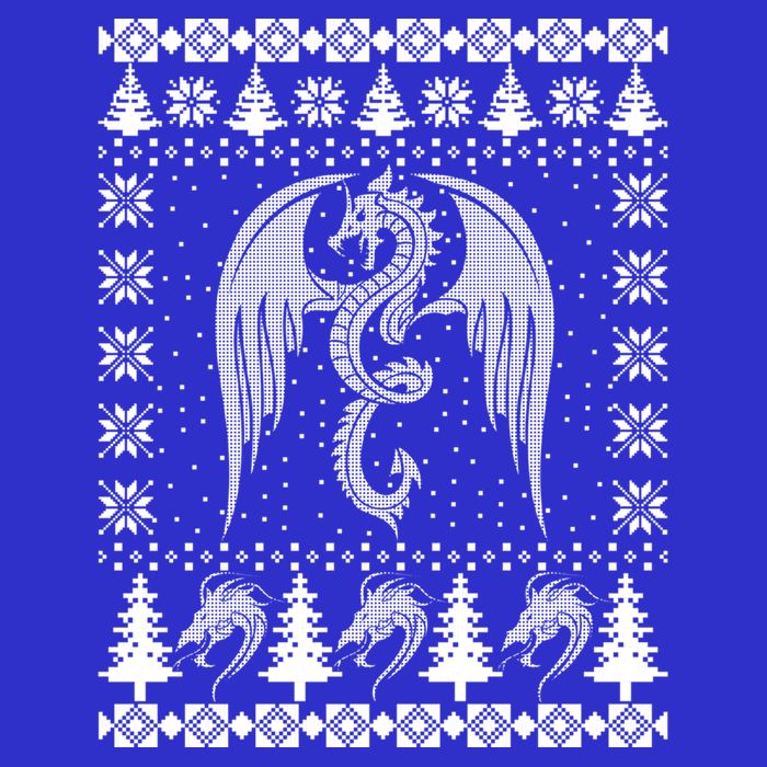 Dragon Ugly Christmas Fantasy Mystical Holiday Xmas Gift 16 in Basic Backpack