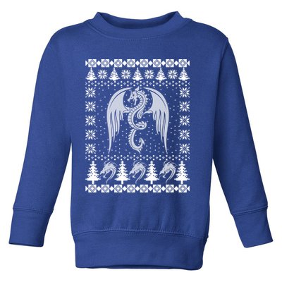 Dragon Ugly Christmas Fantasy Mystical Holiday Xmas Gift Toddler Sweatshirt
