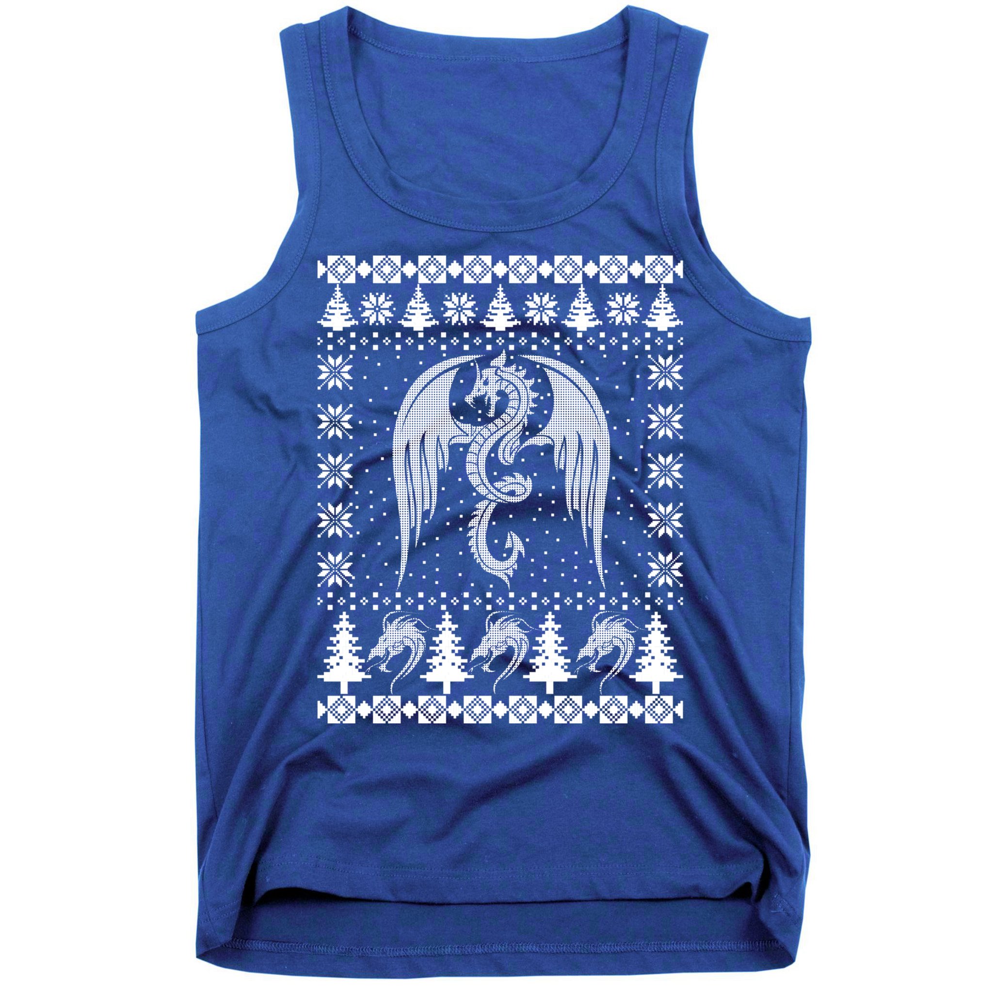 Dragon Ugly Christmas Fantasy Mystical Holiday Xmas Gift Tank Top