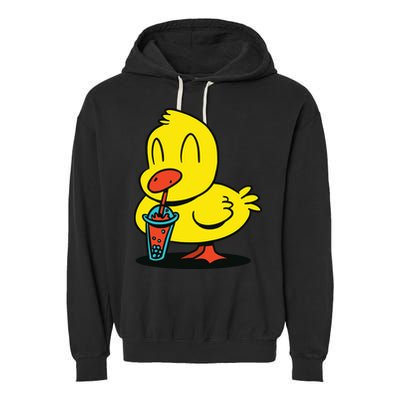 Duck Bubble Tea Garment-Dyed Fleece Hoodie