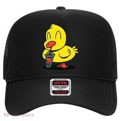 Duck Bubble Tea High Crown Mesh Back Trucker Hat