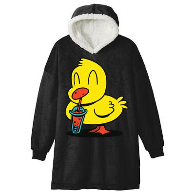 Duck Bubble Tea Hooded Wearable Blanket