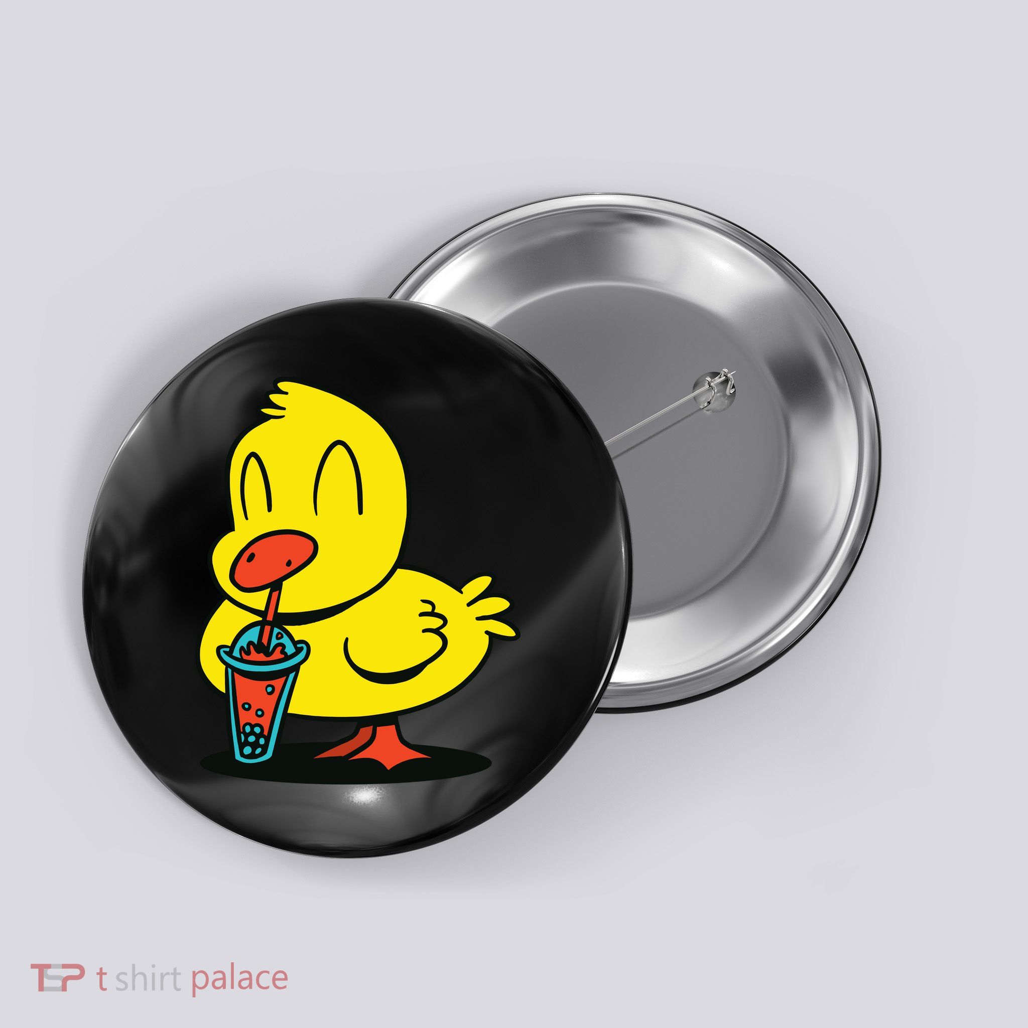 Duck Bubble Tea Button