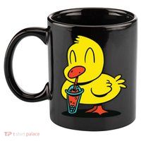 Duck Bubble Tea 11oz C Handle Ceramic Mug