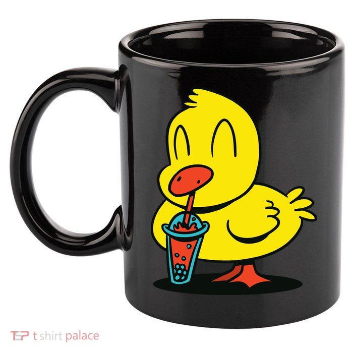 Duck Bubble Tea 11oz C Handle Ceramic Mug