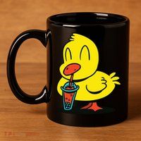 Duck Bubble Tea 11oz C Handle Ceramic Mug