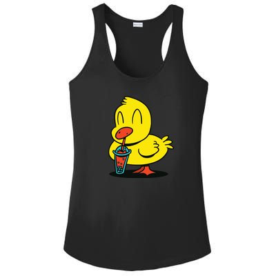 Duck Bubble Tea Ladies PosiCharge Competitor Racerback Tank