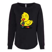 Duck Bubble Tea Womens California Wash Sweatshirt