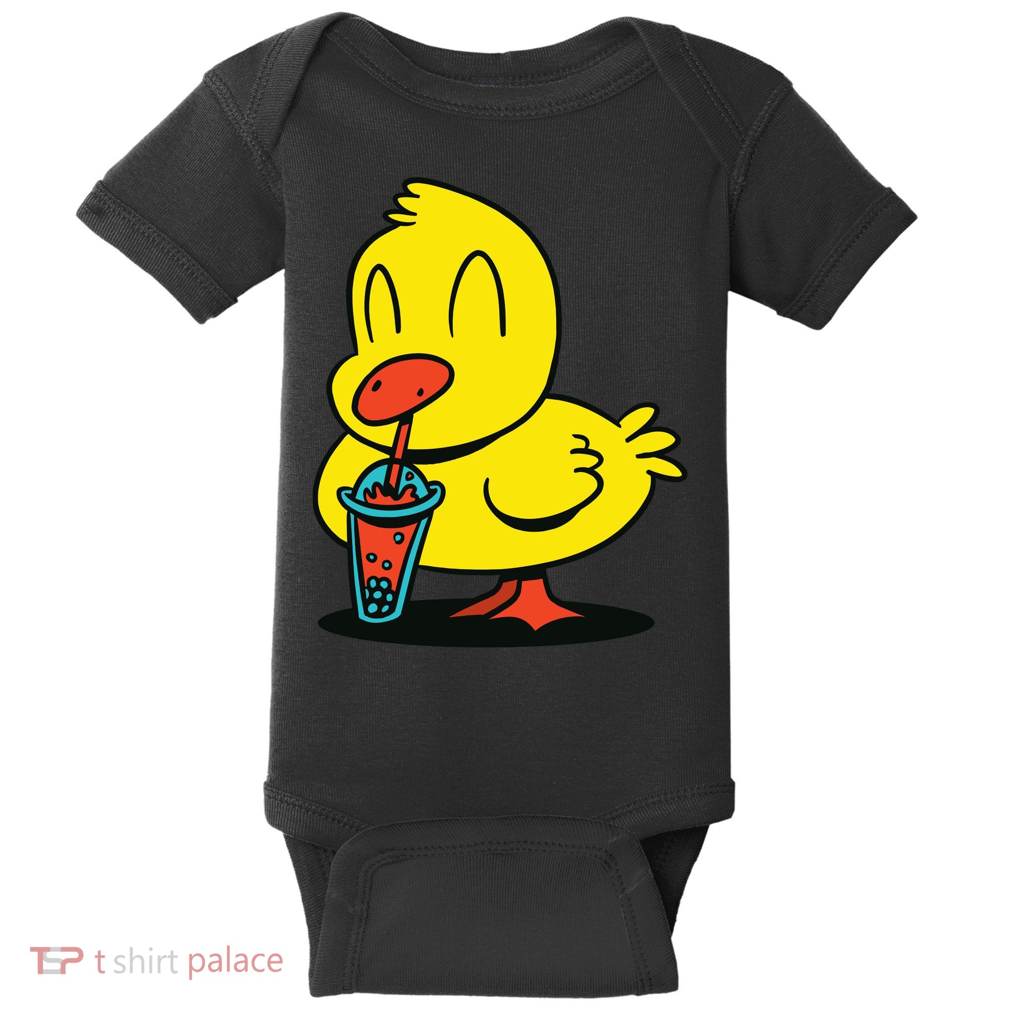 Duck Bubble Tea Baby Bodysuit