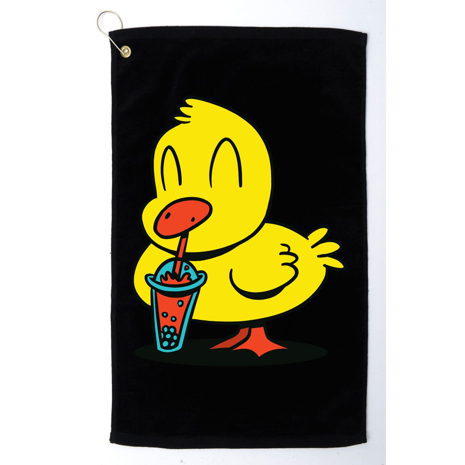 Duck Bubble Tea Golf Towel