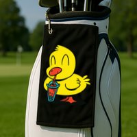 Duck Bubble Tea Golf Towel