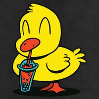 Duck Bubble Tea Golf Towel