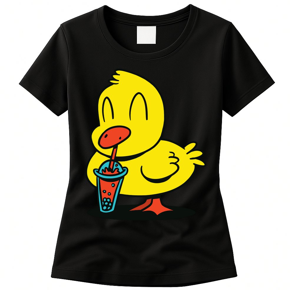 Duck Bubble Tea Womens T-Shirt