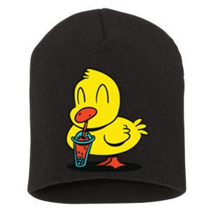 Duck Bubble Tea Short Acrylic Beanie