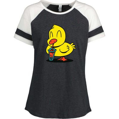 Duck Bubble Tea Enza Ladies Jersey Colorblock Tee