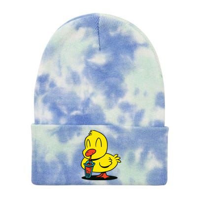 Duck Bubble Tea Tie Dye 12in Knit Beanie