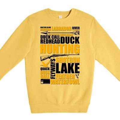 Duck Call Redhead Duck Hunting Premium Crewneck Sweatshirt