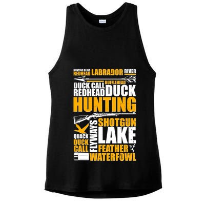 Duck Call Redhead Duck Hunting Ladies PosiCharge Tri-Blend Wicking Tank