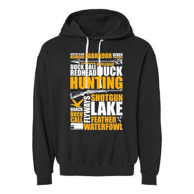 Duck Call Redhead Duck Hunting Garment-Dyed Fleece Hoodie