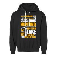 Duck Call Redhead Duck Hunting Garment-Dyed Fleece Hoodie