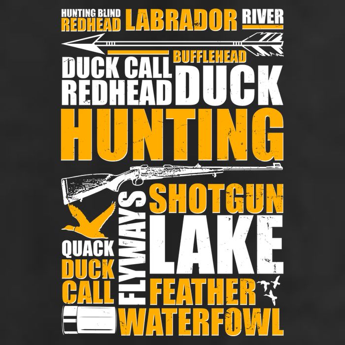 Duck Call Redhead Duck Hunting Garment-Dyed Fleece Hoodie