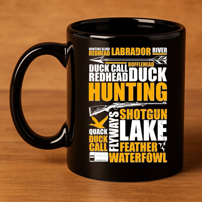 Duck Call Redhead Duck Hunting 11oz C Handle Ceramic Mug