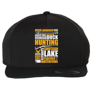 Duck Call Redhead Duck Hunting Wool Snapback Cap