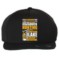 Duck Call Redhead Duck Hunting Wool Snapback Cap