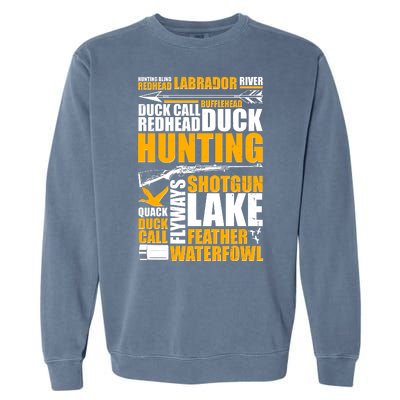 Duck Call Redhead Duck Hunting Garment-Dyed Sweatshirt