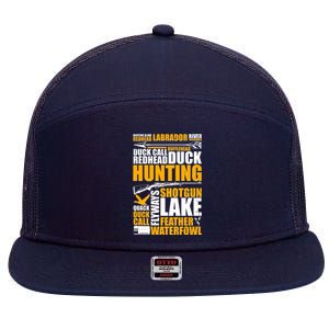 Duck Call Redhead Duck Hunting 7 Panel Mesh Trucker Snapback Hat