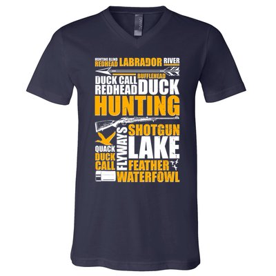 Duck Call Redhead Duck Hunting V-Neck T-Shirt