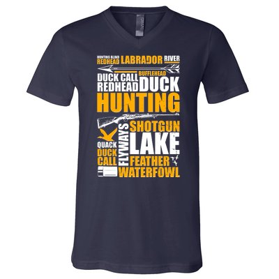 Duck Call Redhead Duck Hunting V-Neck T-Shirt