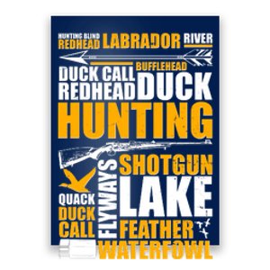 Duck Call Redhead Duck Hunting Poster