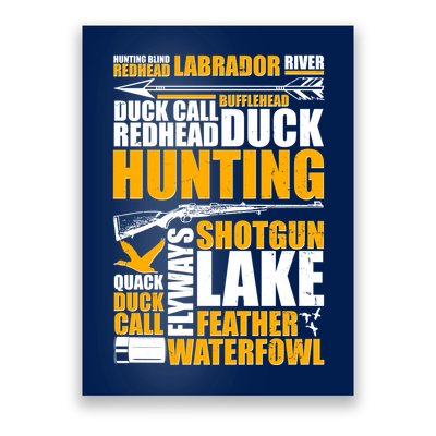 Duck Call Redhead Duck Hunting Poster