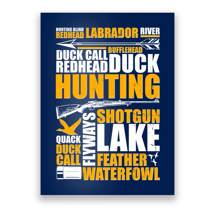 Duck Call Redhead Duck Hunting Poster