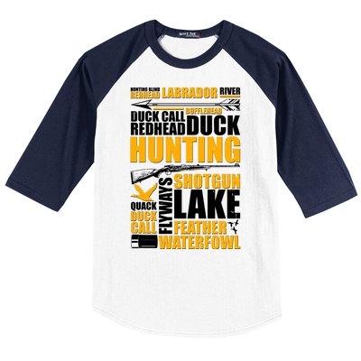 Duck Call Redhead Duck Hunting Baseball Sleeve Shirt