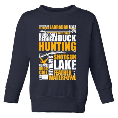Duck Call Redhead Duck Hunting Toddler Sweatshirt