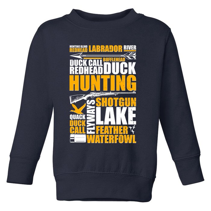 Duck Call Redhead Duck Hunting Toddler Sweatshirt
