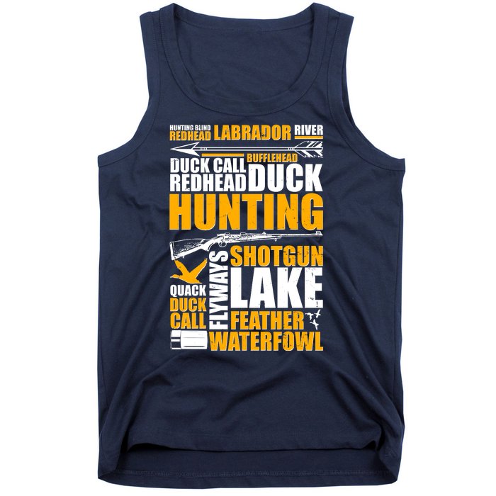 Duck Call Redhead Duck Hunting Tank Top