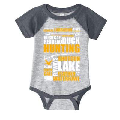 Duck Call Redhead Duck Hunting Infant Baby Jersey Bodysuit