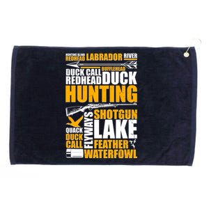 Duck Call Redhead Duck Hunting Grommeted Golf Towel