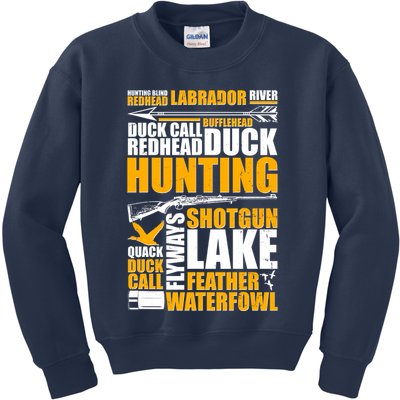 Duck Call Redhead Duck Hunting Kids Sweatshirt