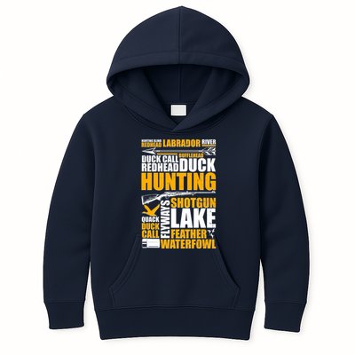 Duck Call Redhead Duck Hunting Kids Hoodie