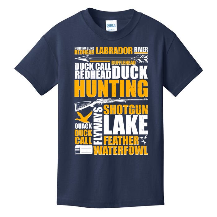 Duck Call Redhead Duck Hunting Kids T-Shirt